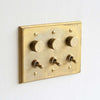 [Made to order] MATUREWARE Brass switch plate 6 outlets (1612-6) 3 dimming positions